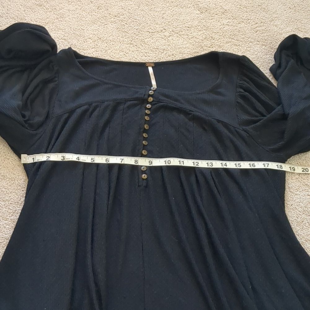 Free People Devin Long Sleeve Textured Knit Blouse Size L - Picture 5 of 9